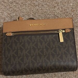 Michael Kors Black and Tan Belt Bag